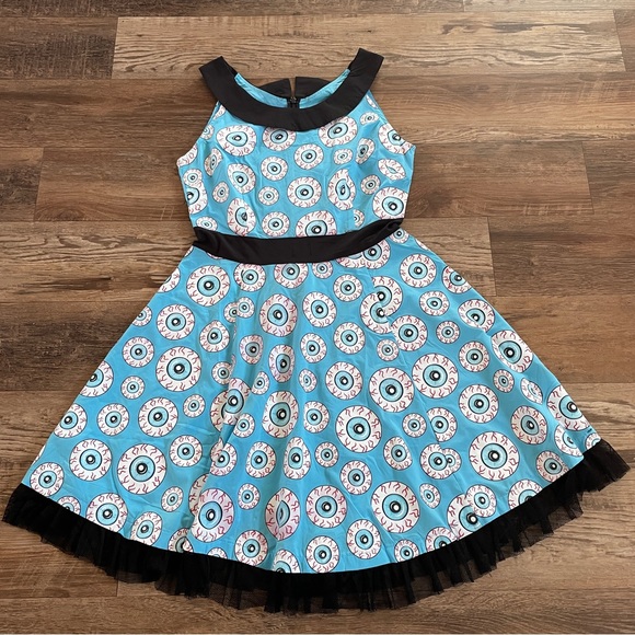 Sourpuss eyeball pinup dress M - Picture 2 of 12